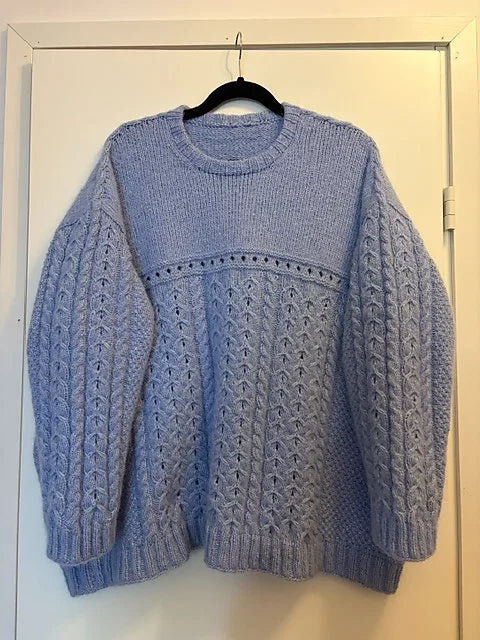 Lace Cable Sweater Knitting Pattern