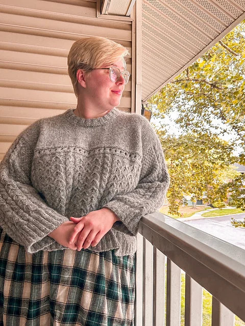 Lace Cable Sweater Knitting Pattern