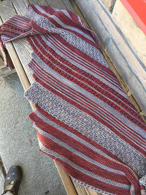 Two Tone Shawl Knitting Pattern