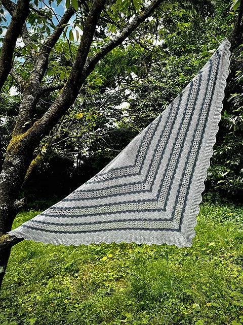 Colorwork Lace Shawl Knitting Pattern