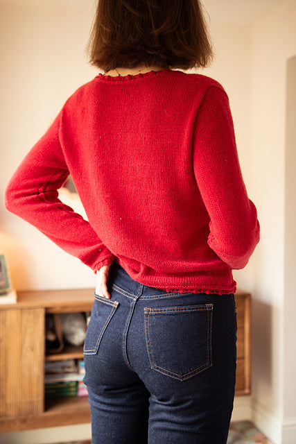 Lace Trim Sweater Knitting Pattern