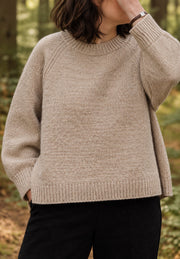Marled Oversized Raglan Sweater Knitting Pattern