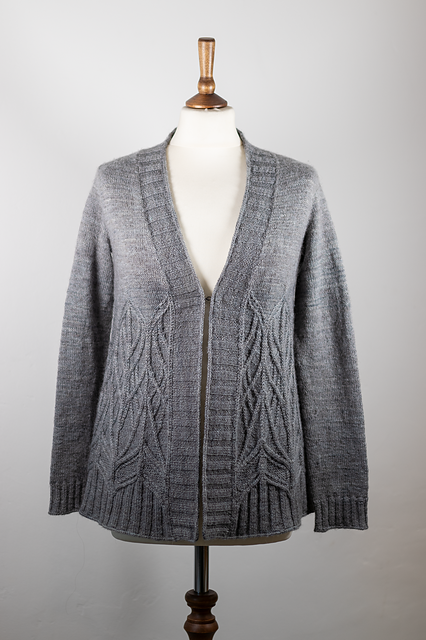 A-Line Cable Cardigan Knitting Pattern
