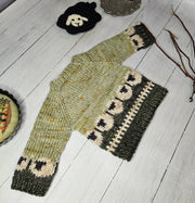 Sheep Motif Kids Sweater Knitting Pattern