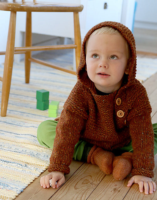 Kids Hooded Sweater Knitting Pattern